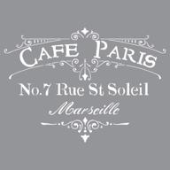 cafe paris stencil by deco art: americana decor logo