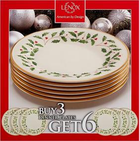 img 3 attached to Lenox Holiday Dinner Plates Set