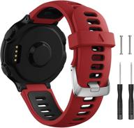 🏃мягкий силиконовый заменяемый ремешок для часов garmin forerunner 735xt 235 235lite 230 220 620 630 - регулируемый спортивный ремешок и аксессуар для часов approach s20 s5 s6 логотип