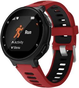 img 3 attached to 🏃Мягкий силиконовый заменяемый ремешок для часов Garmin Forerunner 735XT 235 235Lite 230 220 620 630 - Регулируемый спортивный ремешок и аксессуар для часов Approach S20 S5 S6