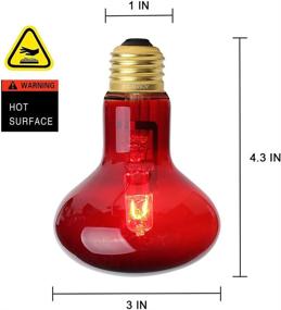 img 3 attached to AOMRYOM 75W Infrared Heat Lamp Bulb - Ideal for Pet Reptiles and Amphibians