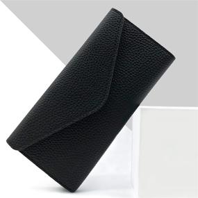 img 1 attached to Wei Long Leather Wallet Black