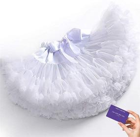 img 1 attached to 👗 Elastic Waist Tulle Tutu Skirt, Fluffy Ballet Dance Underskirt for Women