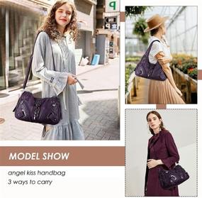 img 3 attached to Synthetic Women's Handbags: Shoulder Bags with Spacious Capacity and Stylish Wallets