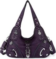 synthetic women's handbags: shoulder bags with spacious capacity and stylish wallets logo