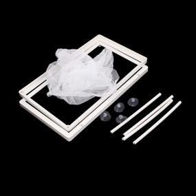 img 2 attached to 🐠 Nylon Mesh Fish Breeder Box for Aquarium Fish Fry Spawn Hatchery Separation, Measures 26 x 15 x 15.5cm - by uxcell
