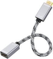 🔌 hdmi удлинительный кабель для fire stick - snanshi 1 фут удлинительный кабель hdmi мужской на женский для roku stick, chromecast, hdtv, xbox360, ps3/ps4 4k @60hz логотип