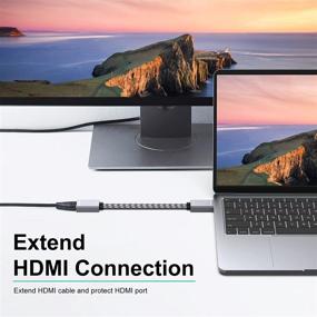 img 1 attached to 🔌 HDMI удлинительный кабель для Fire Stick - SNANSHI 1 фут удлинительный кабель HDMI мужской на женский для Roku Stick, Chromecast, HDTV, Xbox360, PS3/PS4 4K @60HZ