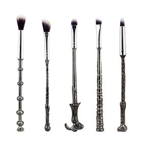 img 4 attached to 🔮 Wizard Wand Makeup Brush Set by WeChip - 5 PCS Brushes for Women