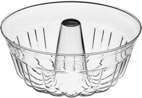 img 4 attached to 🍰 Simax Clear Glass Fluted Bundt Cake Pan - Heat, Cold, and Shock Proof, 2.1 Quart (8.4 Cups), Made in Europe - Perfect for Ring Cakes, Puddings, Desserts & More! Dishwasher Safe