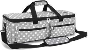 img 4 attached to 👜 LUXJA Carrying Bag: Ideal Compatible with Cricut Explore Air and Maker, Silhouette Cameo 4 – Gray Dots (Bag Only, Patent Pending)