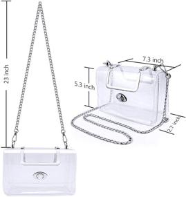 img 3 attached to 👜 MOETYANG Clear Women's Purse - Crossbody Clear Clutch Handbag with Visibility for Easy Access