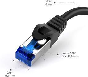 img 3 attached to 🔌 Кабель KabelDirekt длиной 100 футов Cat 6 сетевой кабель | Высокоскоростной 1 Гбит/с F/UTP гигабитный интернет-кабель для маршрутизаторов, модемов и коммутаторов | Черно-серый