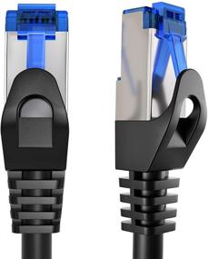 img 4 attached to 🔌 Кабель KabelDirekt длиной 100 футов Cat 6 сетевой кабель | Высокоскоростной 1 Гбит/с F/UTP гигабитный интернет-кабель для маршрутизаторов, модемов и коммутаторов | Черно-серый