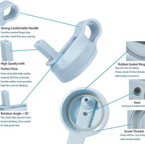 img 3 attached to Premium Wide Mouth Straw Lid and Protective Boot Combo Pack by Top Souls - Best Fit for Sports Water Bottles 12-40 oz - Includes 2 Straws, 2 Brushes, Compatible with Most Brands.