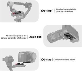 img 2 attached to SMALLRIG BSS2403 Offset Plate Kit for BMPCC 4K and 6K - Compatible with DJI Ronin S, Zhiyun Crane 2, Moza Air 2