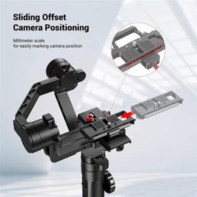img 1 attached to SMALLRIG BSS2403 Offset Plate Kit for BMPCC 4K and 6K - Compatible with DJI Ronin S, Zhiyun Crane 2, Moza Air 2