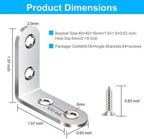 img 2 attached to Stainless Fastener 40Mmx40Mm Dressers Furniture