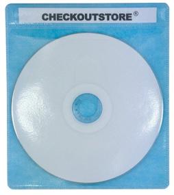 img 1 attached to 📀 Премиум пластиковый конверт для хранения CD с двух сторон (синий) - CheckOutStore (100)