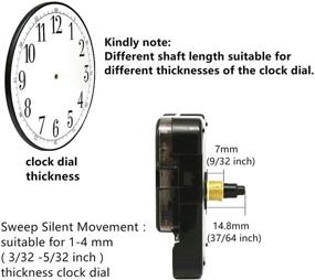 img 3 attached to Youngtown 12888 Sweep Silent Clock Movement Mechanism with Small Hands - Shaft Length 13.5mm - Thread Length 5.5mm