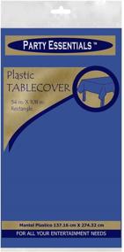 img 3 attached to 🎉 Party Essentials Heavy Duty Plastic Table Cover: 44 Color Options, 54"x108" in Royal Blue