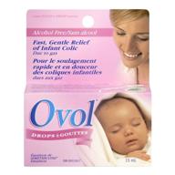 👶 ovol infant colic gas relief drops - fast & gentle solution, 15 ml - made in canada logo