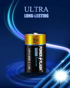 img 2 attached to 🔋 POWER FLASH C Ultra Alkaline Batteries - 12 Count Family Pack - Ultra Long Lasting All Purpose C Battery with Fresh Date