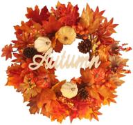 🍂 fall harvest 16" wreath for front door, autumn home decor for walls, porch, windows - suitable for indoor/outdoor, holiday parties, weddings, thanksgiving, christmas decorations логотип