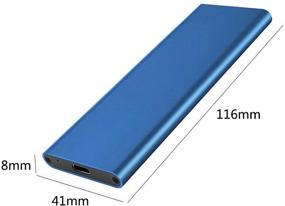 img 1 attached to 🔌 Aluminum M.2 NGFF to USB 3.1 Adapter: External Enclosure for NGFF M.2 2280 2260 2242 2230 SSD with Key B/Key B+M (Blue)