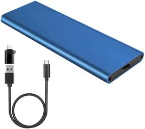 img 4 attached to 🔌 Aluminum M.2 NGFF to USB 3.1 Adapter: External Enclosure for NGFF M.2 2280 2260 2242 2230 SSD with Key B/Key B+M (Blue)