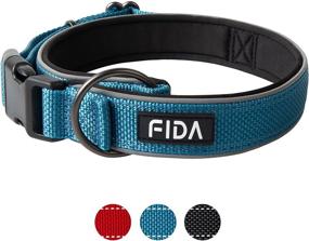 img 4 attached to 🐶 Fida Comfort Dog Collar: 360° Full Surround Neoprene Padded with Reflective Adjustable Design for Small, Medium, Large, X-Large Breeds – Heavy Duty & Weatherproof