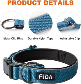 img 2 attached to 🐶 Fida Comfort Dog Collar: 360° Full Surround Neoprene Padded with Reflective Adjustable Design for Small, Medium, Large, X-Large Breeds – Heavy Duty & Weatherproof