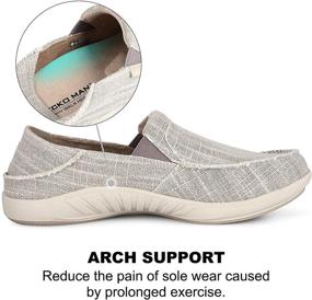 img 3 attached to Plantar Fasciitis Comfortable Loafers with Rubber Support