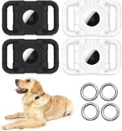 🐶 4 pack airtag dog collar holders - anti-lost anti-scratch cases for apple airtag gps tracker on pet & child's belongings logo