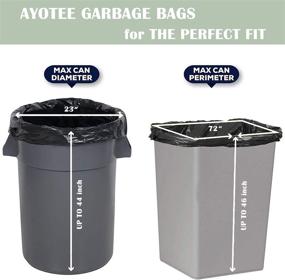 img 2 attached to 55 Gallon Heavy Duty Trash Bags, 🗑️ Large 1.2 Mil Garbage Can Liners for Drums, Black