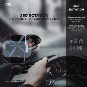 img 1 attached to 🔌 15W Qi Fast Charging Wireless Car Charger Mount for Samsung, iPhone, Huawei, LG, and More