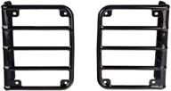 🚧 enhance safety and style with rugged ridge 11226.02 black rear euro tail light guard - pair logo