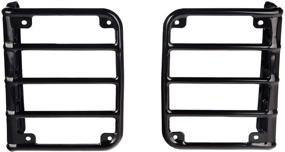 img 4 attached to 🚧 Enhance Safety and Style with Rugged Ridge 11226.02 Black Rear Euro Tail Light Guard - Pair