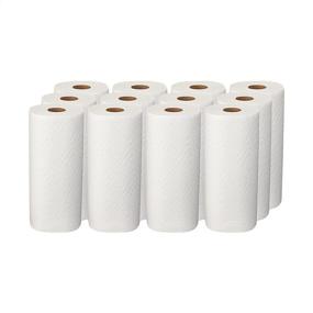 img 1 attached to AmazonCommercial 2-Ply White Adapt-a-Size Kitchen Paper Towels (SOFI-054) - Bulk, Individually Wrapped, FSC Certified - 140 Towels per Roll (12 Rolls)