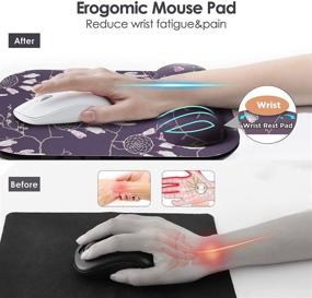 img 1 attached to Gimars Large Gel Memory Foam Ergonomic Mouse Pad Wrist Rest Support Mousepad For Laptop