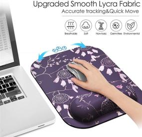 img 2 attached to Gimars Large Gel Memory Foam Ergonomic Mouse Pad Wrist Rest Support Mousepad For Laptop