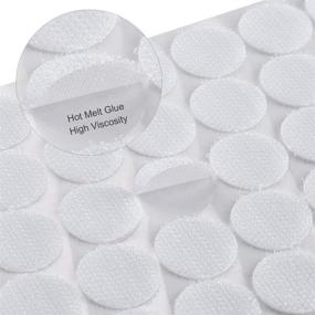 img 1 attached to 🔁 500Pcs Self Adhesive Dots Tape: 0.78 Inch Hook and Loop Coins, High Viscosity Glue