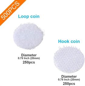 img 3 attached to 🔁 500Pcs Self Adhesive Dots Tape: 0.78 Inch Hook and Loop Coins, High Viscosity Glue