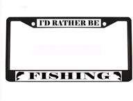 rather fishing auto license tag logo