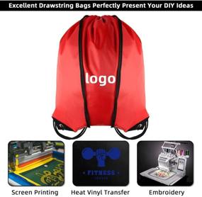 img 3 attached to 🎒 Red Drawstring Bags Party Favors - Bulk String Bags for Kids and Adults (16 Pcs)