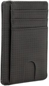 img 1 attached to Wallets Minimalist Pocket Leather Carbon Men's Accessories for Wallets, Card Cases & Money Organizers