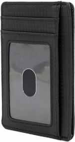 img 2 attached to Wallets Minimalist Pocket Leather Carbon Men's Accessories for Wallets, Card Cases & Money Organizers