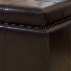 img 3 attached to 📦 Top-Rated Mason Leather Espresso Tray Top Storage Ottoman: A Bestseller for Organized Living!