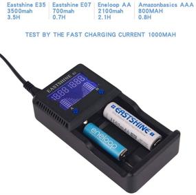 img 1 attached to 🔋 Fast & Smart Universal Battery Charger with LCD Display for Various Rechargeable Batteries - Ni-MH, Ni-Cd, AA, AAA, Li-ion, LiFePO4, IMR, 10440, 14500, 16340, 18650, RCR123, 26650, 18500, 17670 - Includes Car Adapter