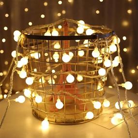 img 3 attached to 33ft 100 LED Mini Globe Fairy String Lights: Perfect Christmas Lights for Room & Snowflake Icicle String Lights with 7 Drops & 70 LEDs | Plug-in Operation